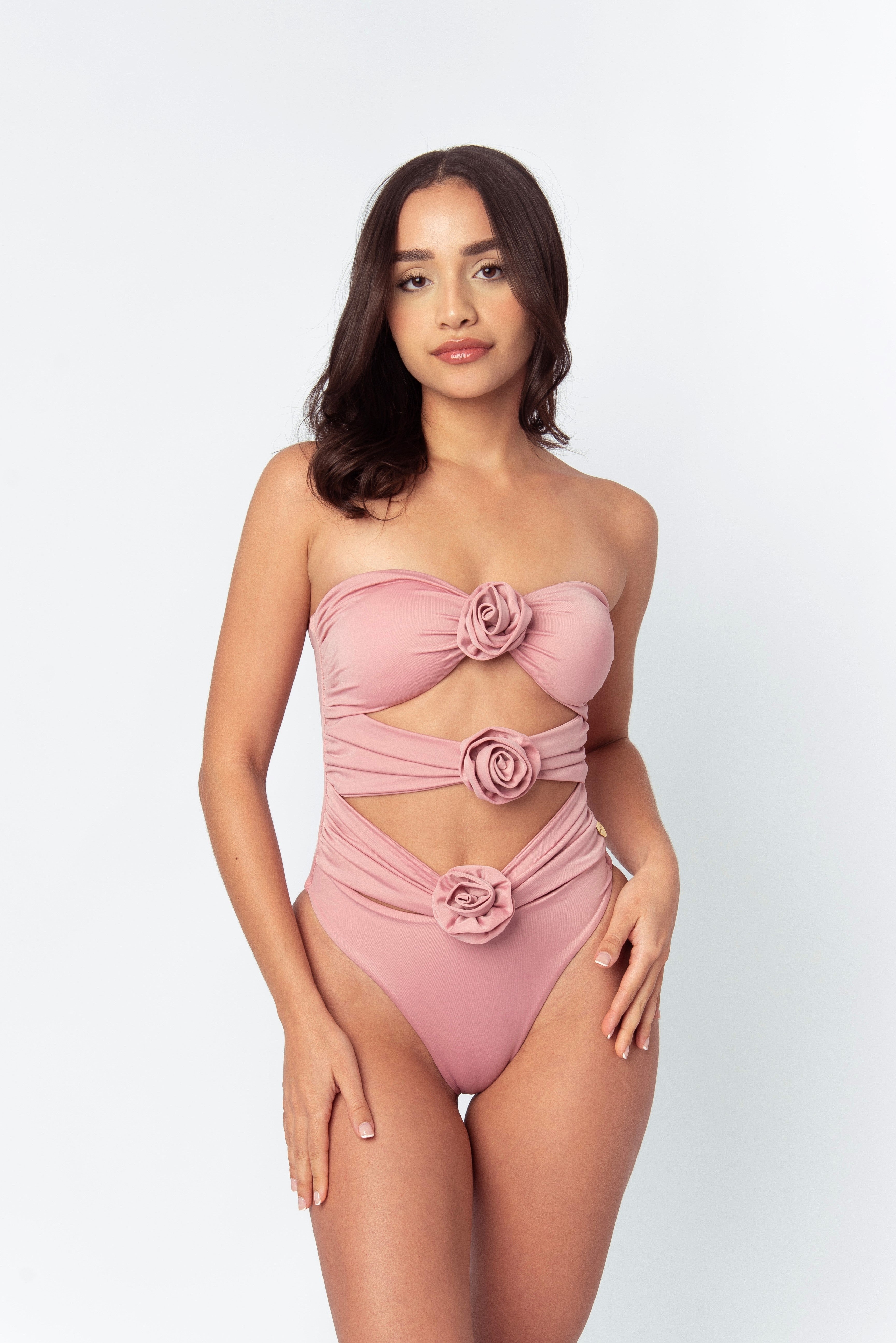 Rosette One Piece Light Pink