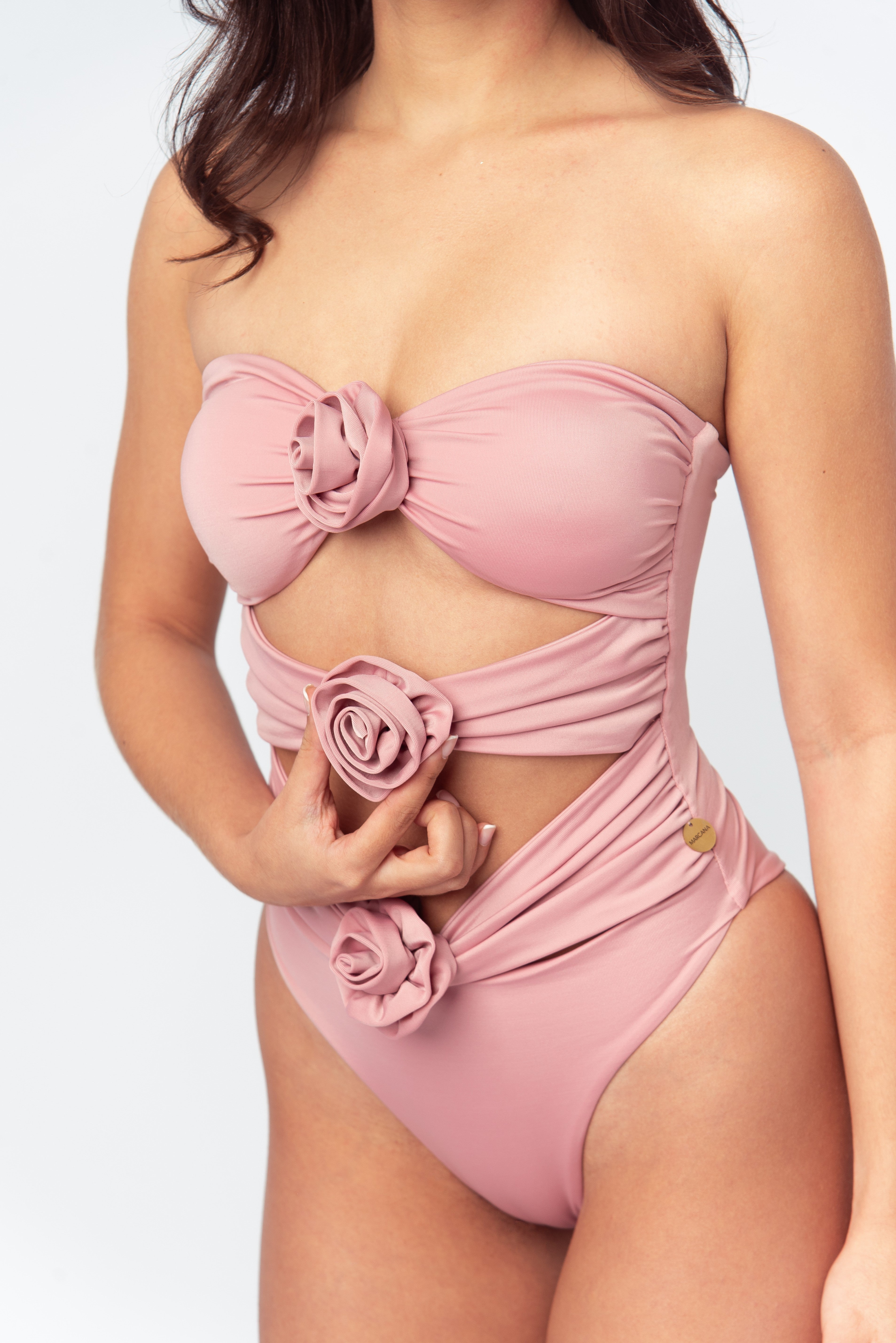 Rosette One Piece Light Pink