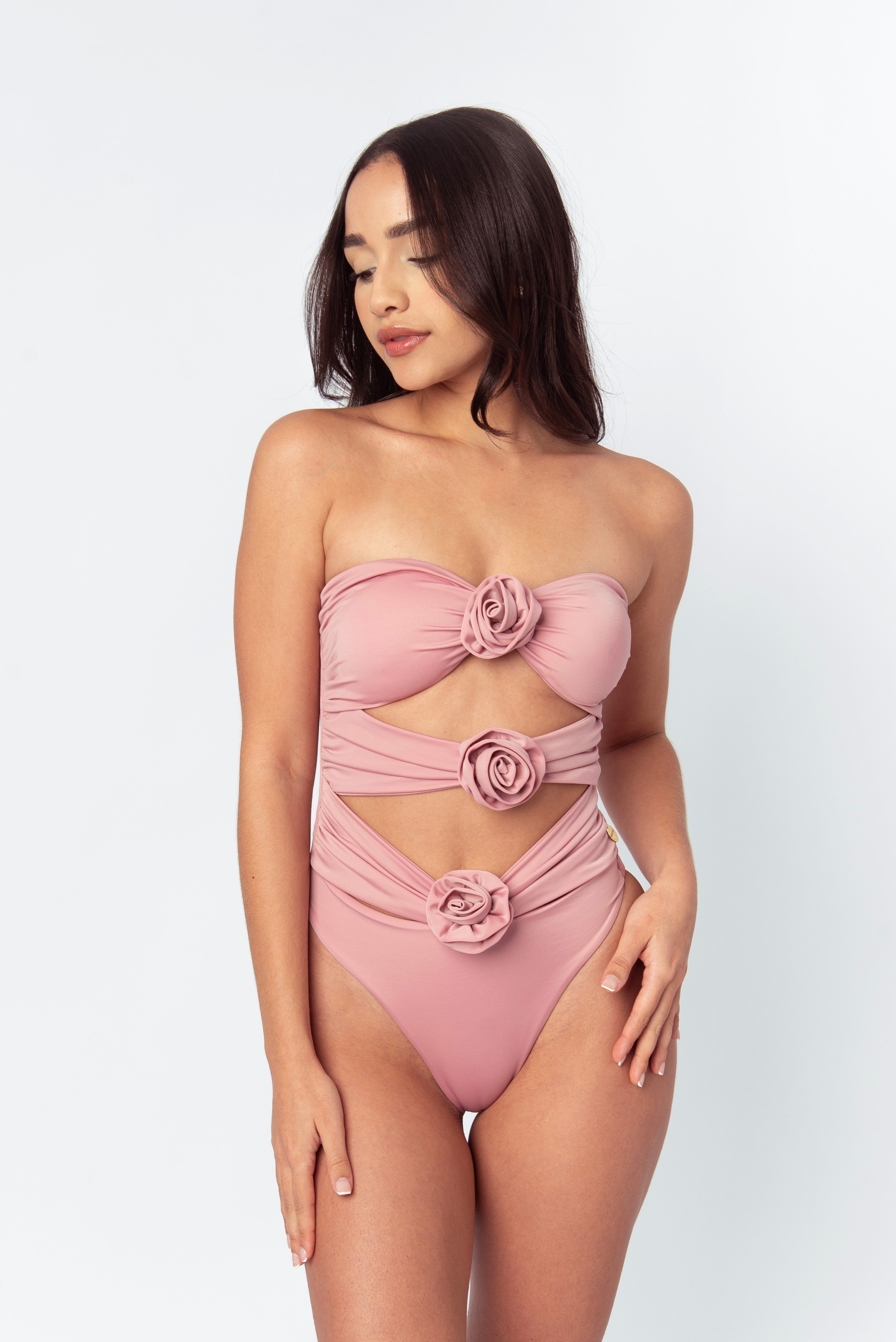 Rosette One Piece Light Pink